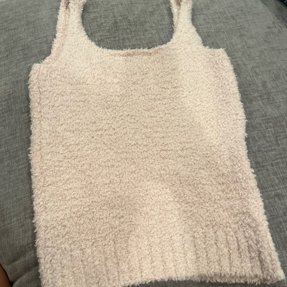 SKIMS Cream Fuzzy Tank Top - Picture 1 of 4